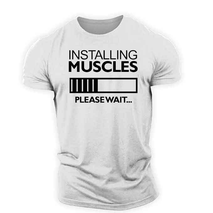 Camiseta de manga corta fitness popular para hombre