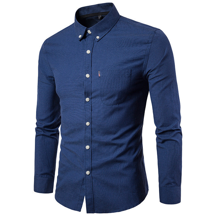 Camisas de vestir de manga larga y ajustadas para hombre
