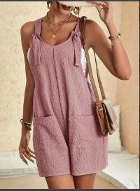 Pantalones cortos de tirantes de moda casual Mono Pantalones de tirantes