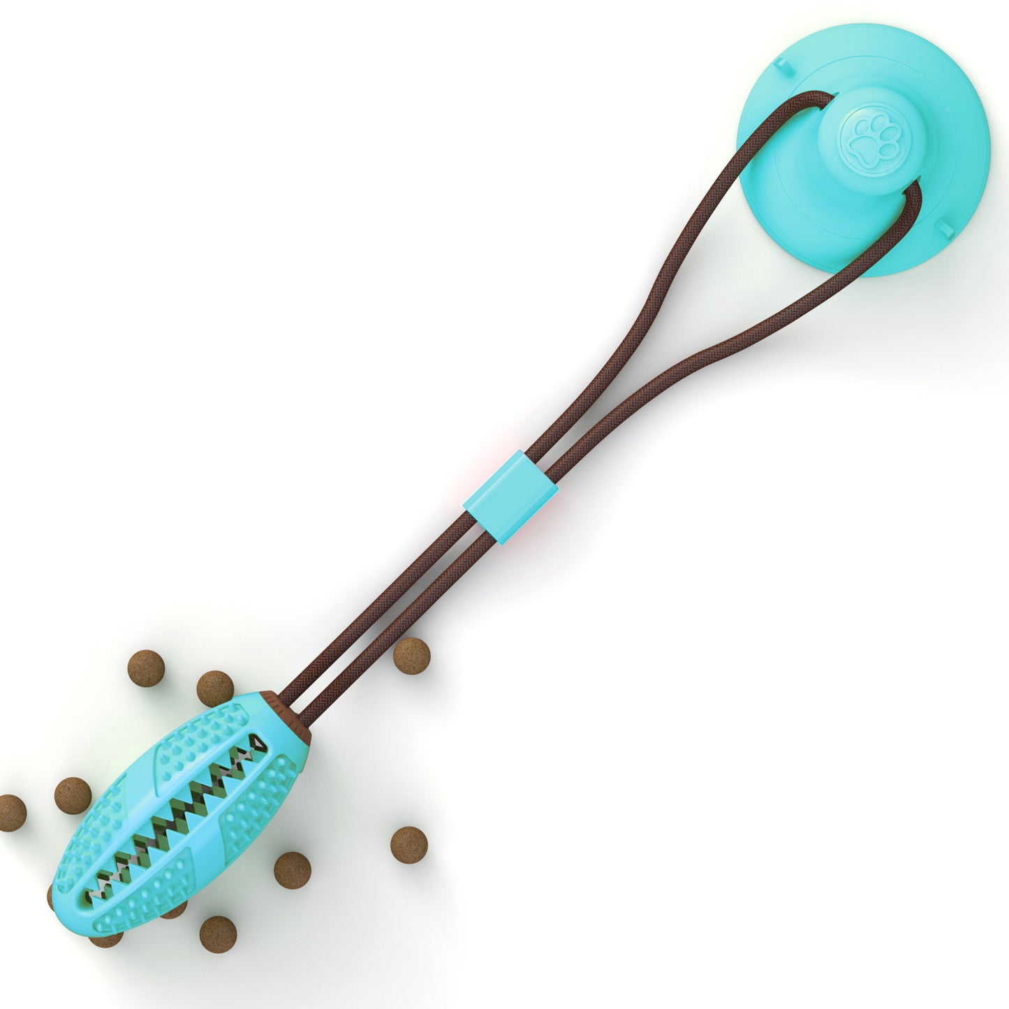 Juguetes para perros con ventosa de silicona, pelota interactiva para tirar, juguete para masticar, morder, limpiar los dientes, cepillo de dientes, alimentación, suministros para mascotas