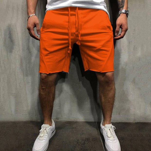 Pantalones cortos deportivos grises de verano para hombre para gimnasio.