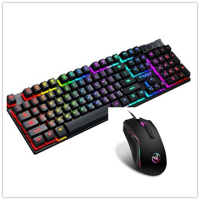 Teclado flotante con cable USB luminoso para juegos