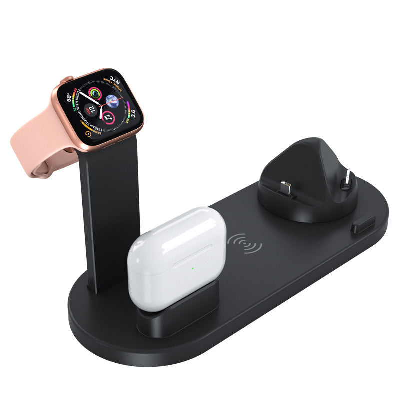 Cargador inalámbrico tres en uno para reloj y auriculares