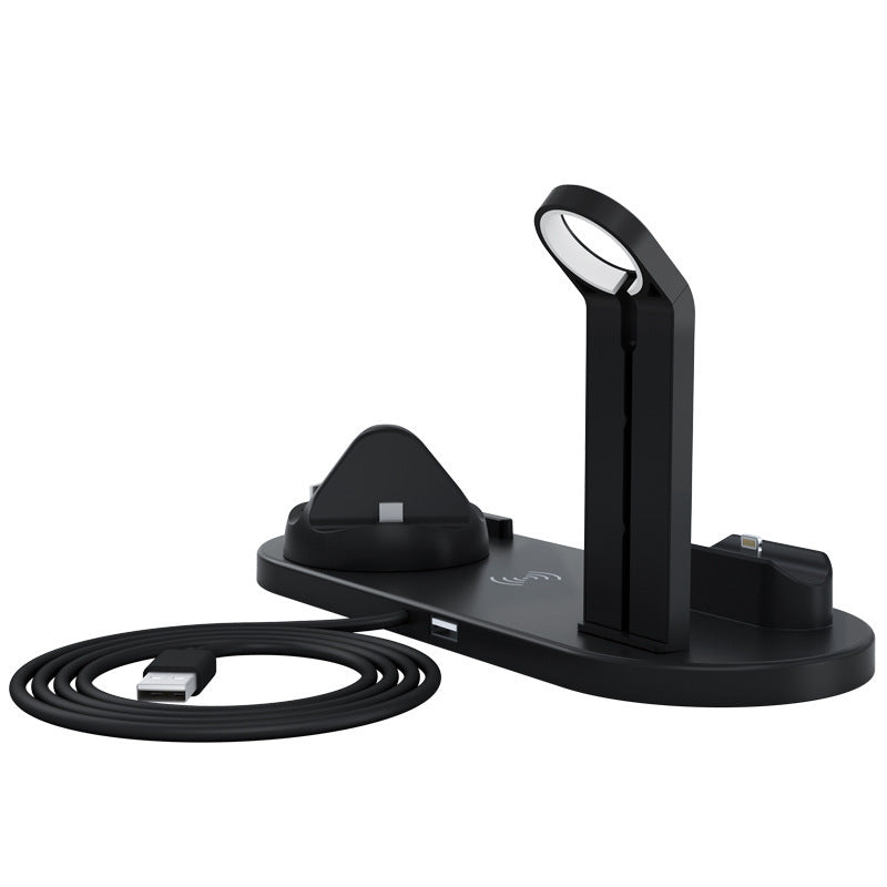 Cargador inalámbrico tres en uno para reloj y auriculares