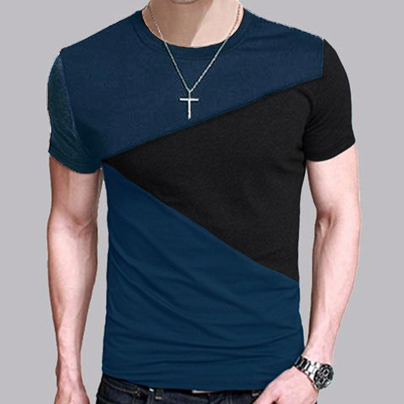 Camiseta de manga corta con cuello redondo para hombre, con colores a juego.