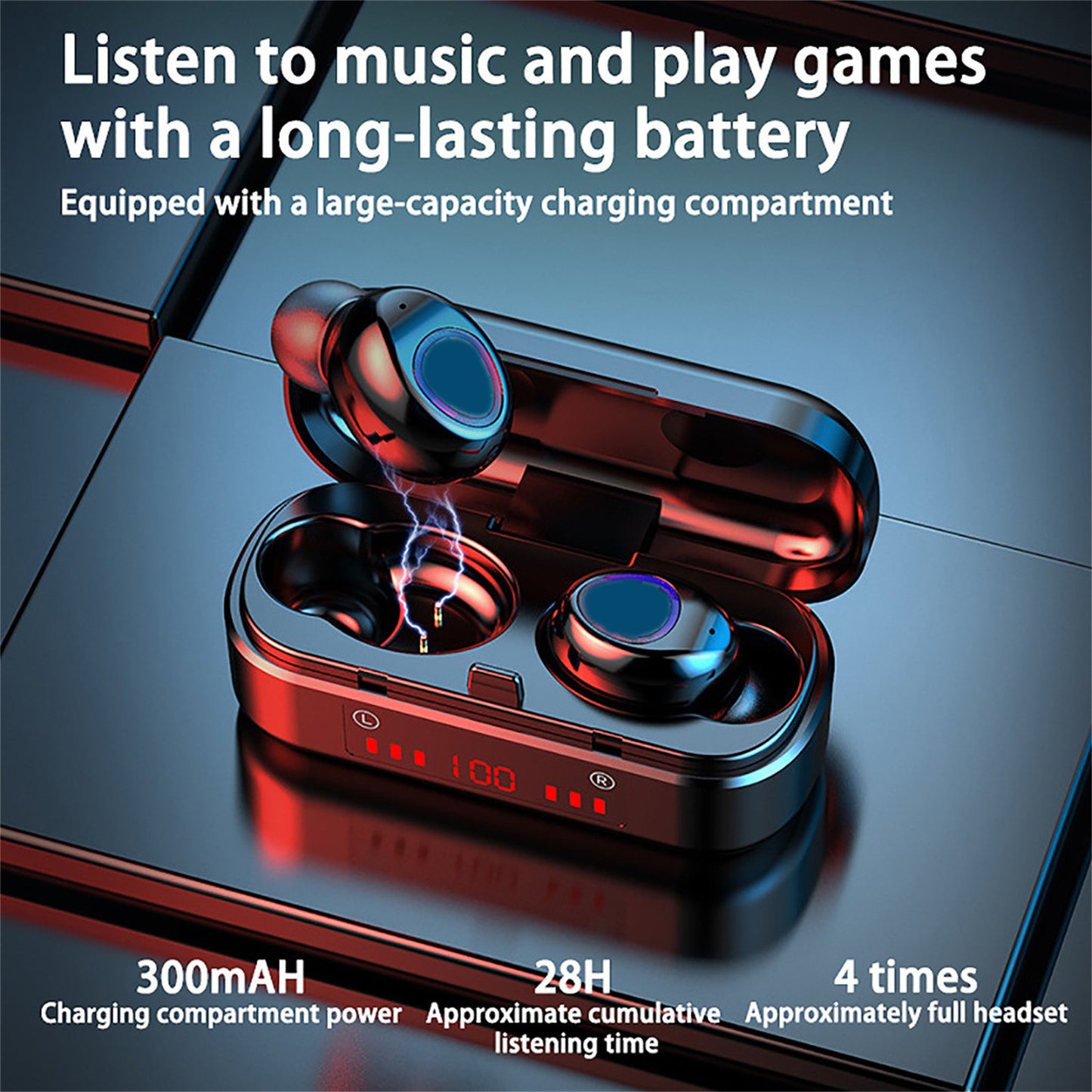 Auriculares inalámbricos Bluetooth táctiles mini binaurales transfronterizos TWS batería pantalla 5.0