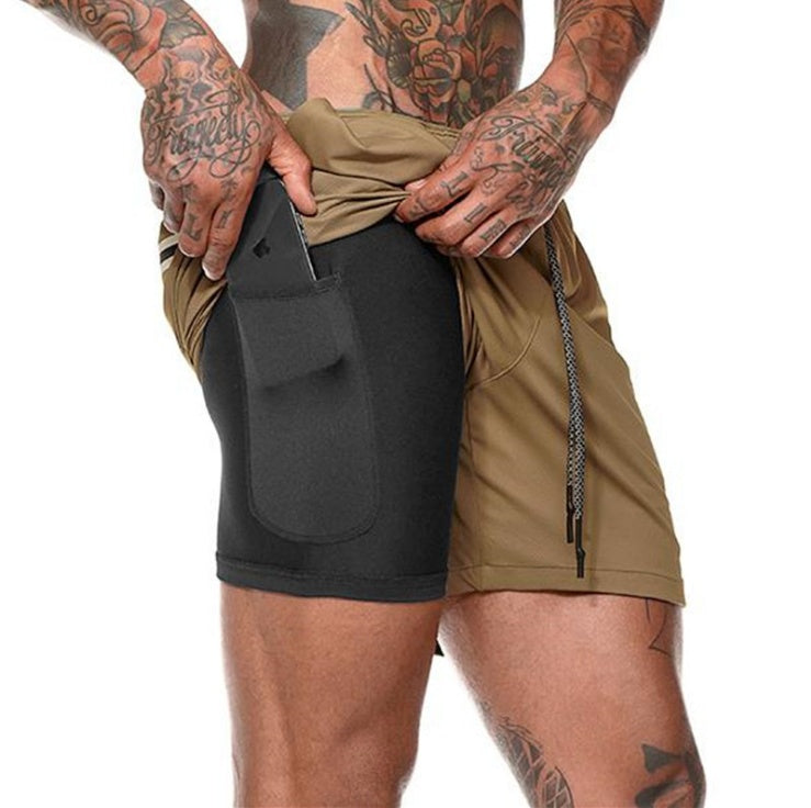 Pantalones cortos de compresión con bolsillo.