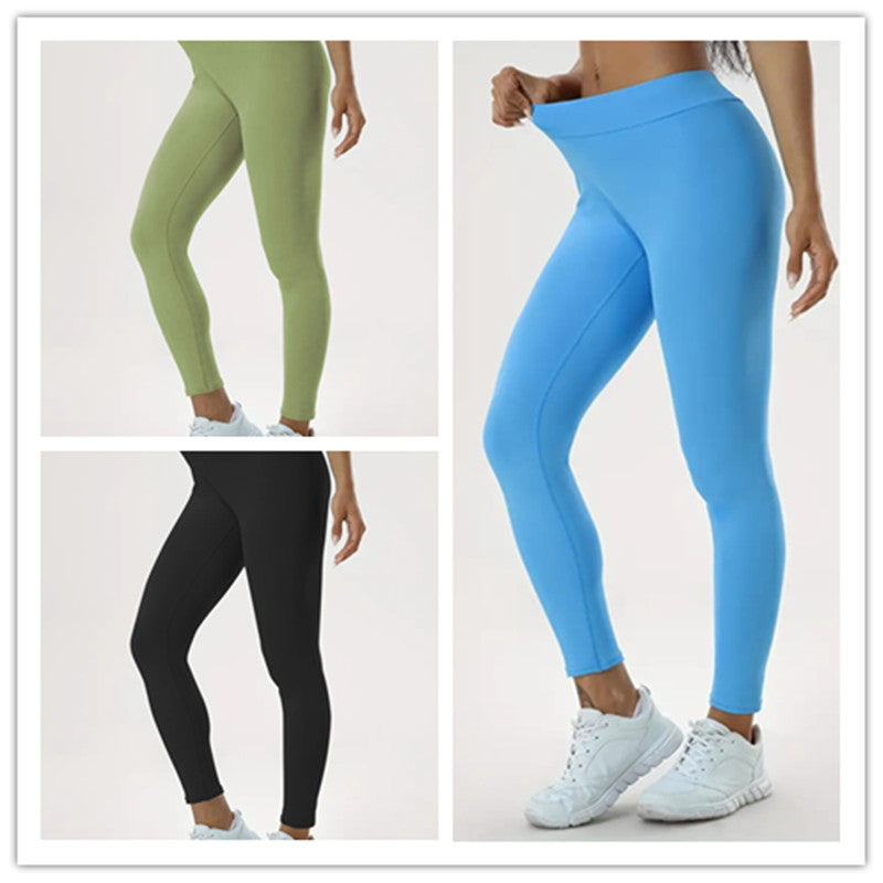 Pantalones para mujer, cintura alta, elásticos, ajustados y con realce para fitness