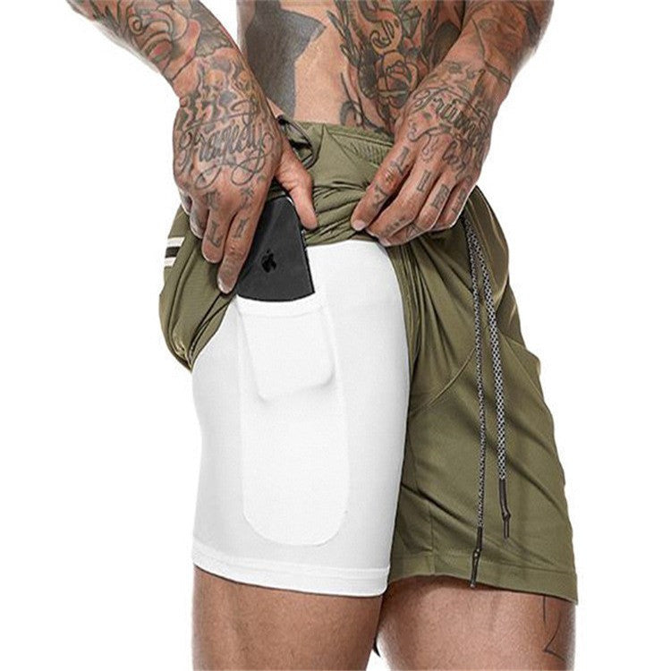 Pantalones cortos de compresión con bolsillo.