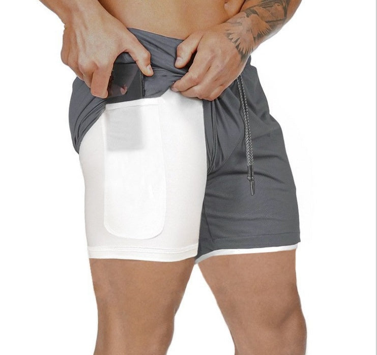 Pantalones cortos de compresión con bolsillo.