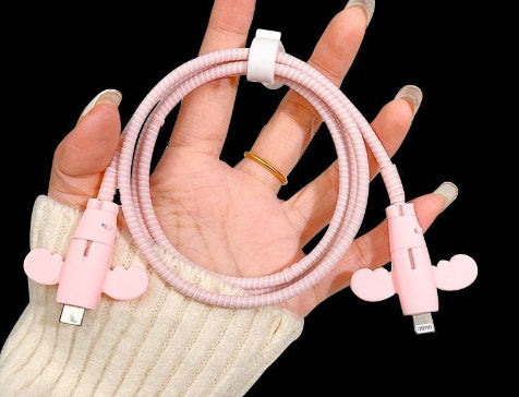 Estuche protector de moda para cable de datos personales