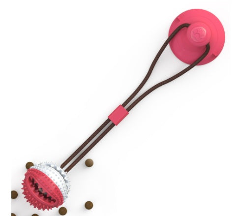 Juguetes para perros con ventosa de silicona, pelota interactiva para tirar, juguete para masticar, morder, limpiar los dientes, cepillo de dientes, alimentación, suministros para mascotas