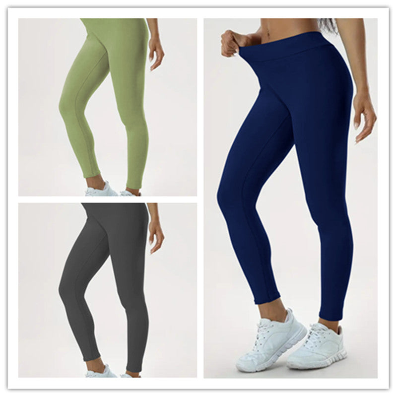 Pantalones para mujer, cintura alta, elásticos, ajustados y con realce para fitness