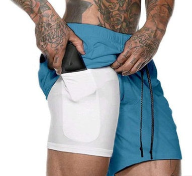 Pantalones cortos de compresión con bolsillo.