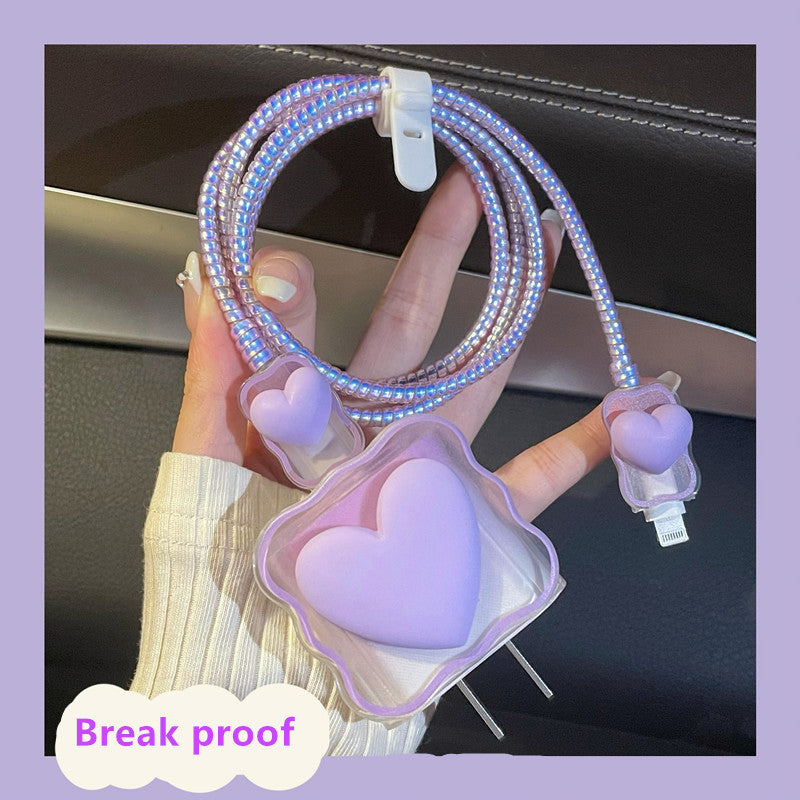 Estuche protector de moda para cable de datos personales