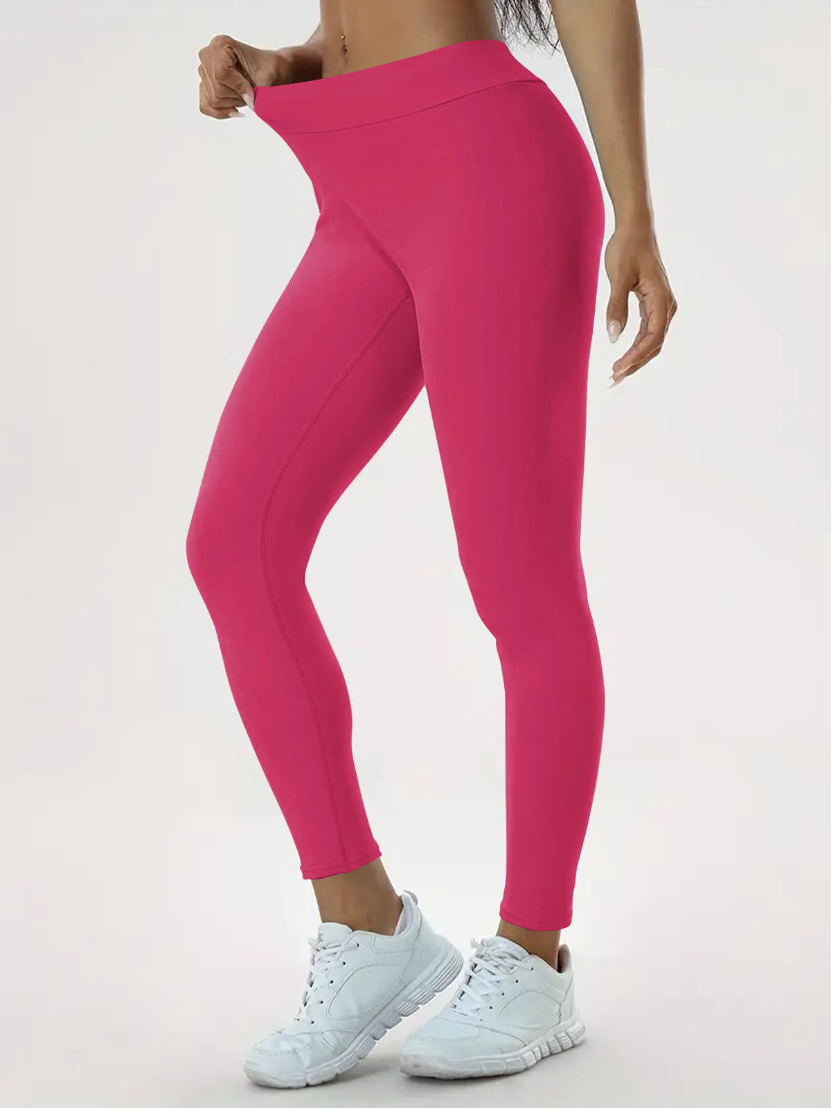 Pantalones para mujer, cintura alta, elásticos, ajustados y con realce para fitness