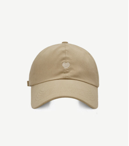 Gorra de cola de caballo con bordado de amor estilo preppy y medio topless
