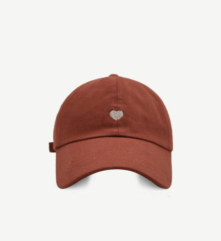 Gorra de cola de caballo con bordado de amor estilo preppy y medio topless