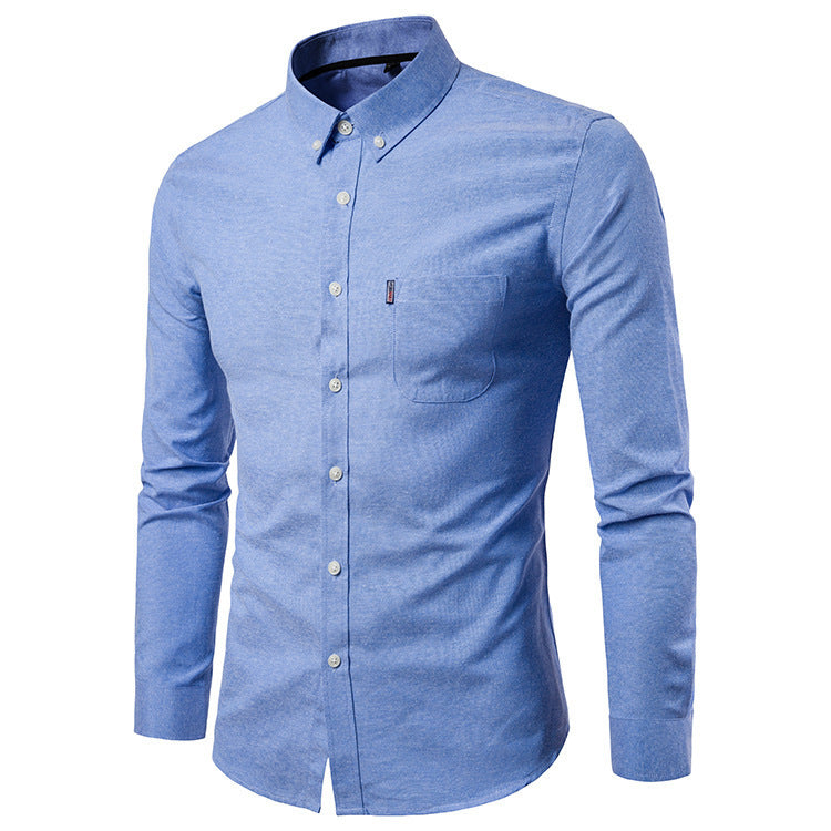 Camisas de vestir de manga larga y ajustadas para hombre
