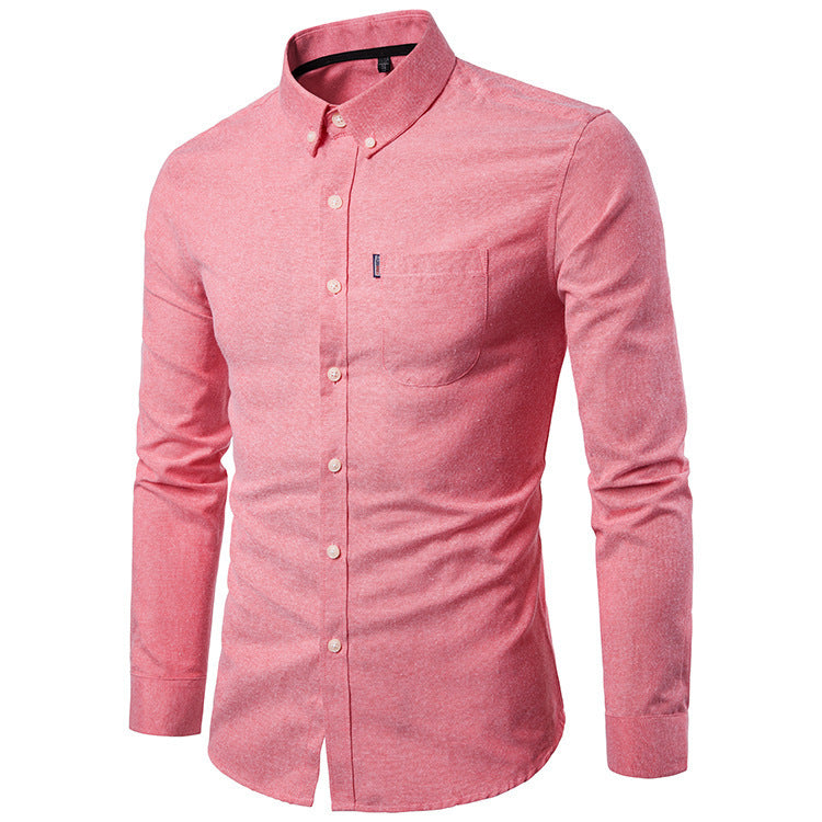 Camisas de vestir de manga larga y ajustadas para hombre