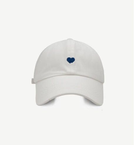 Gorra de cola de caballo con bordado de amor estilo preppy y medio topless