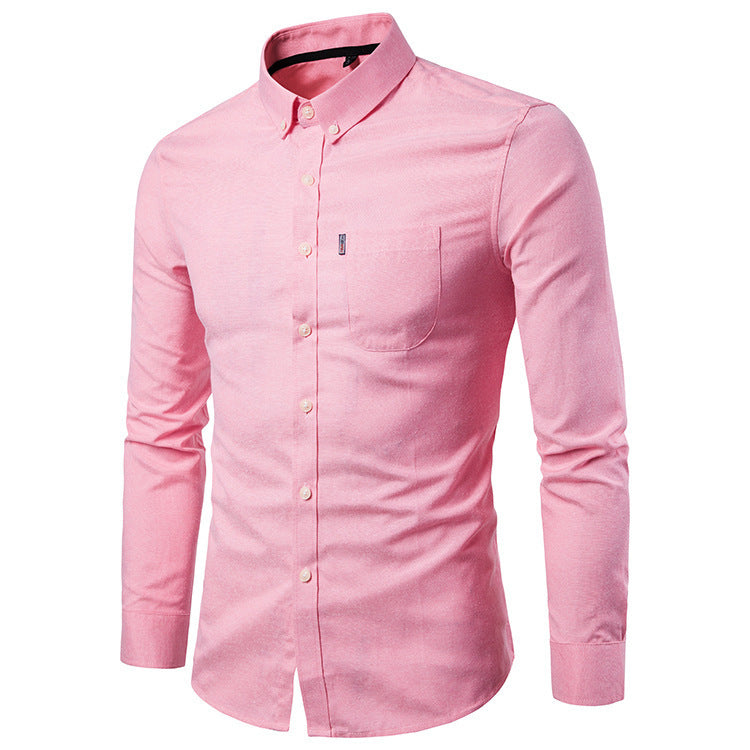 Camisas de vestir de manga larga y ajustadas para hombre