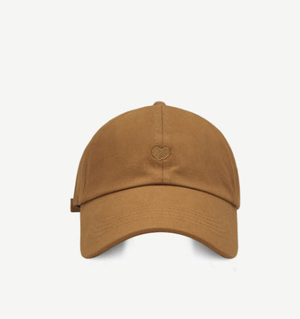 Gorra de cola de caballo con bordado de amor estilo preppy y medio topless