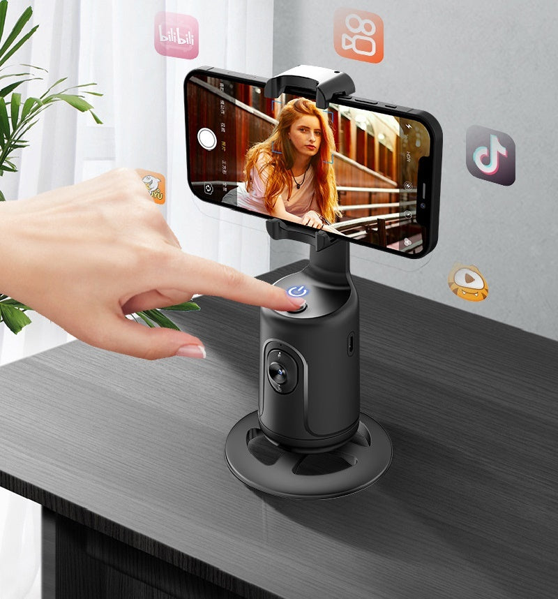 Cardán con seguimiento facial automático de 360 grados, estabilizador inteligente con IA, soporte para teléfono inteligente, video, vlogs, trípode en vivo