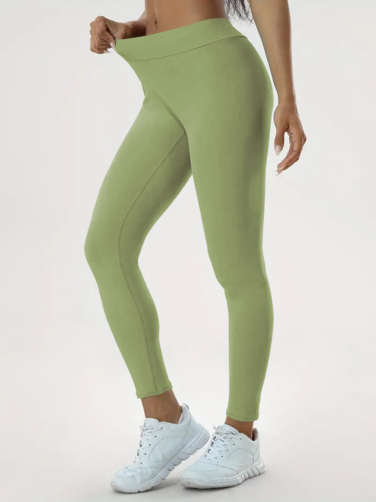Pantalones para mujer, cintura alta, elásticos, ajustados y con realce para fitness