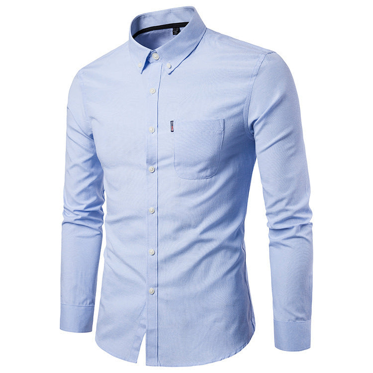 Camisas de vestir de manga larga y ajustadas para hombre