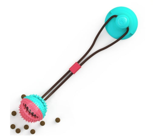 Juguetes para perros con ventosa de silicona, pelota interactiva para tirar, juguete para masticar, morder, limpiar los dientes, cepillo de dientes, alimentación, suministros para mascotas