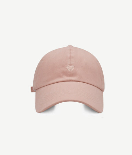 Gorra de cola de caballo con bordado de amor estilo preppy y medio topless