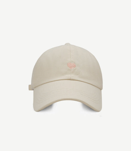 Gorra de cola de caballo con bordado de amor estilo preppy y medio topless