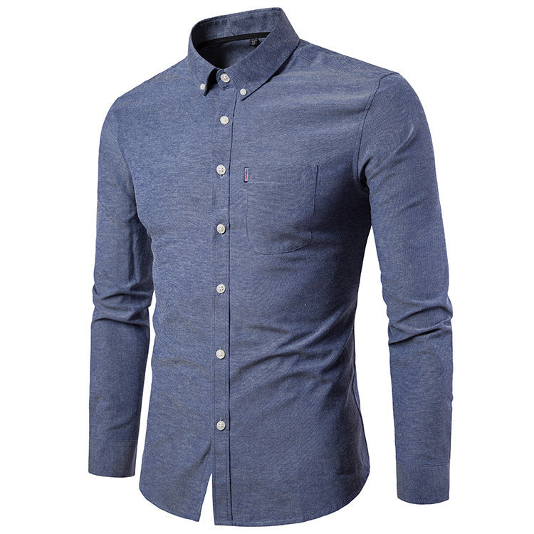 Camisas de vestir de manga larga y ajustadas para hombre