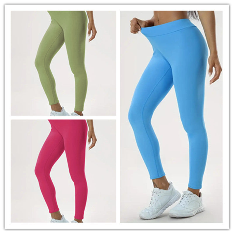 Pantalones para mujer, cintura alta, elásticos, ajustados y con realce para fitness