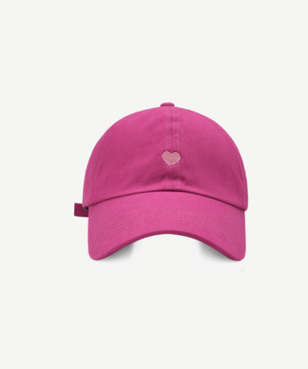 Gorra de cola de caballo con bordado de amor estilo preppy y medio topless