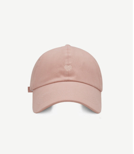 Gorra de cola de caballo con bordado de amor estilo preppy y medio topless