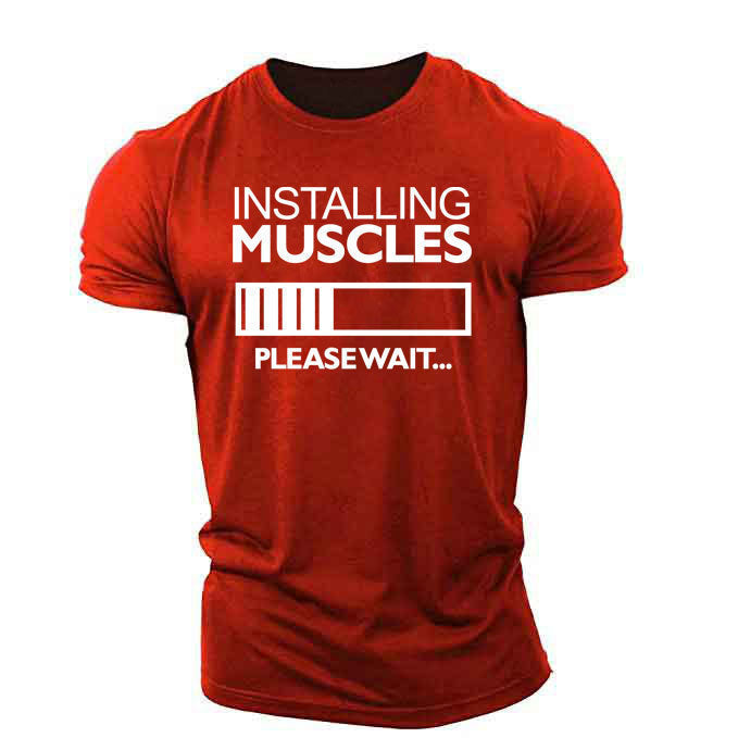 Camiseta de manga corta fitness popular para hombre