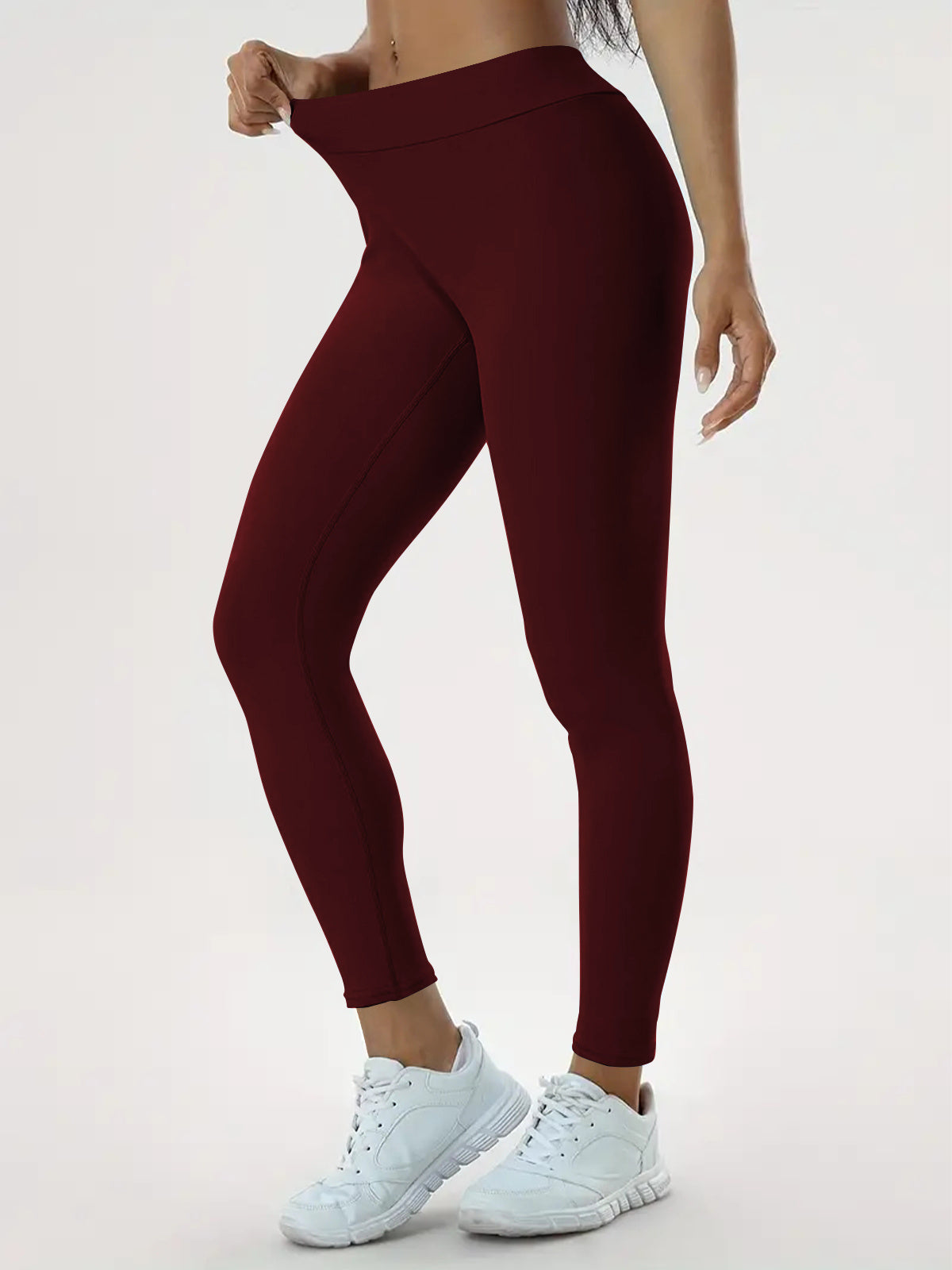 Pantalones para mujer, cintura alta, elásticos, ajustados y con realce para fitness