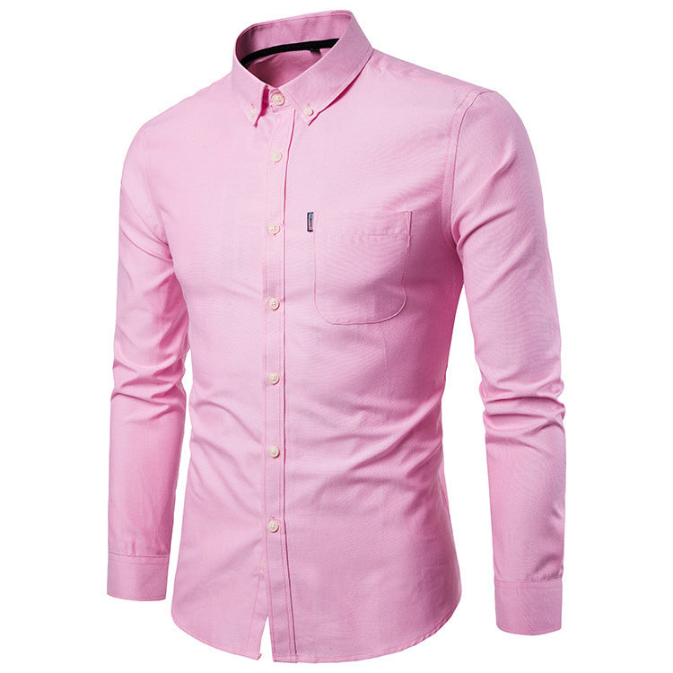 Camisas de vestir de manga larga y ajustadas para hombre