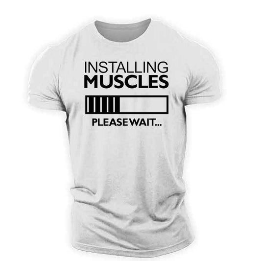 Camiseta de manga corta fitness popular para hombre