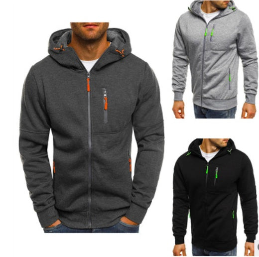 Chaqueta de algodón con capucha para hombre
