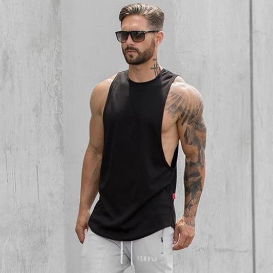 Camiseta deportiva de tirantes para hombre, para entrenamiento muscular, culturismo, gimnasio, atletismo