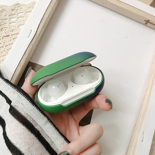 Estuche protector rígido para auriculares de color sólido con degradado de arcoíris