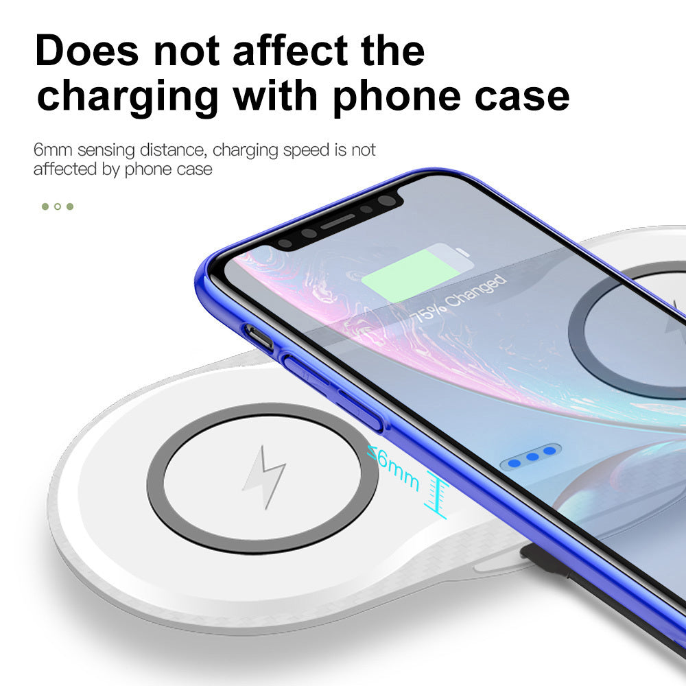 Cargador inalámbrico para dos teléfonos móviles