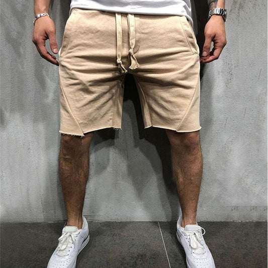 Pantalones cortos deportivos grises de verano para hombre para gimnasio.