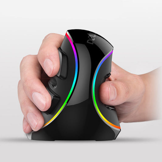Mouse ergonómico vertical con cable RGB