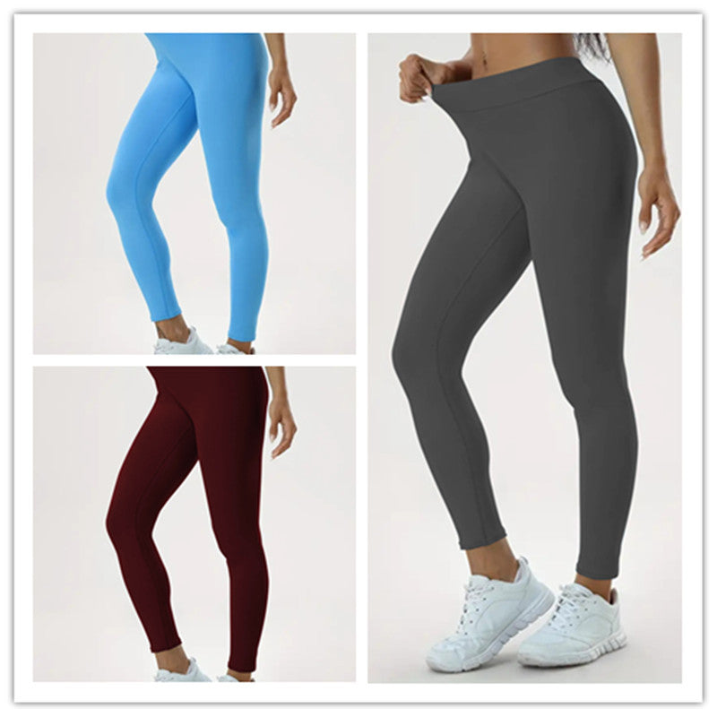Pantalones para mujer, cintura alta, elásticos, ajustados y con realce para fitness