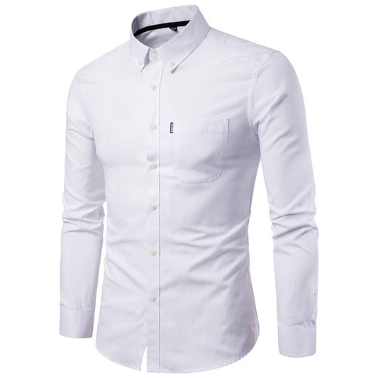 Camisas de vestir de manga larga y ajustadas para hombre