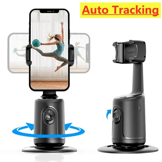 Cardán con seguimiento facial automático de 360 grados, estabilizador inteligente con IA, soporte para teléfono inteligente, video, vlogs, trípode en vivo